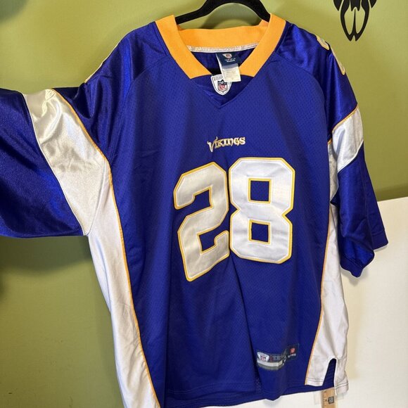 Reebok ON FIELD NFL Jersey Vikings Adrian Peterson Purple SZ 54 - Picture 9 of 15